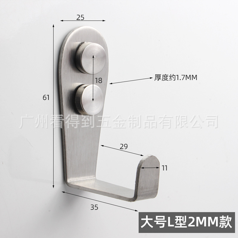 Gancho individual de acero inoxidable negro, gancho sólido para colgar en el hogar, hotel, cocina, baño, accesorio para colgar abrigos