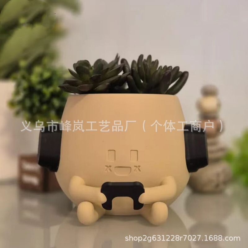Independent station Smiling flowerpot this interesting flower pot ideal for showing your small plants