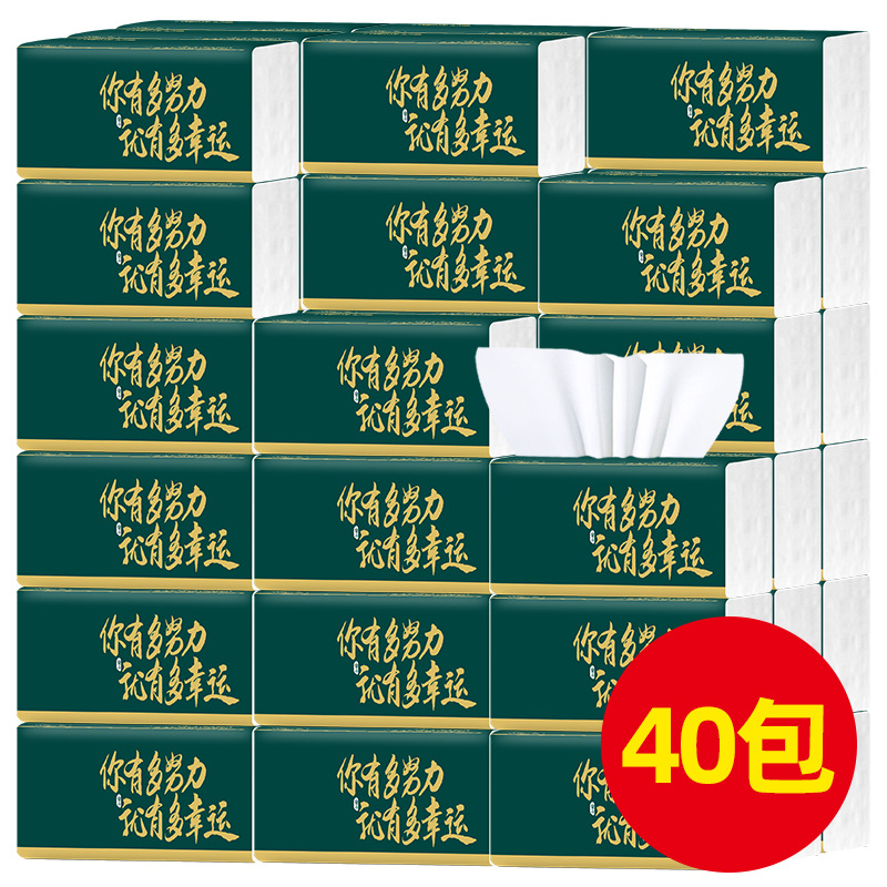 Whole Box of 40 Packs of Tissue Paper, Wood Pulp Paper Towels, Toilet Paper, Wholesale Household Economical Pack, Napkins, Family Pack Tissue Paper Manufacturer