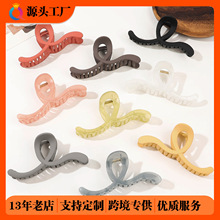 奇阅简约磨砂发夹高级感抓夹大号发量多鲨鱼夹发抓精致头发卡批发