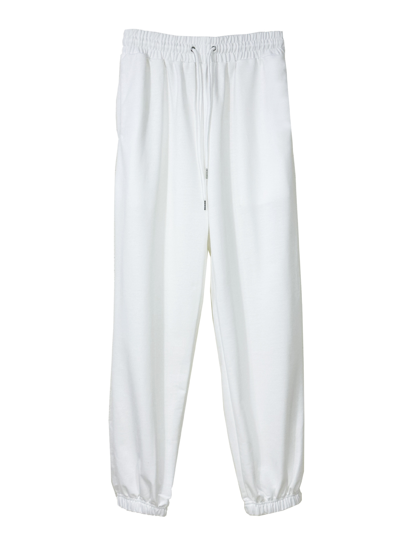 Pantalon de survêtement en polaire noir pour femmes, décontracté, jogging, sport, taille haute, pieds amples, pour la maison_voghion.com