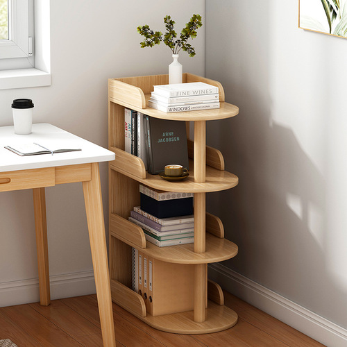 Bookshelf floor-standing small living room sofa side storage rack bedroom bedside narrow clip gap storage shelf storage cabinet