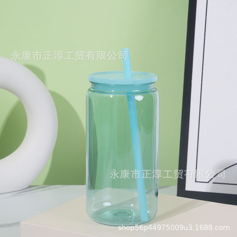 Vaso Mason de Plástico 16oz de Plástico PC, Ecológico, Monocapa, para Oficina y Hogar