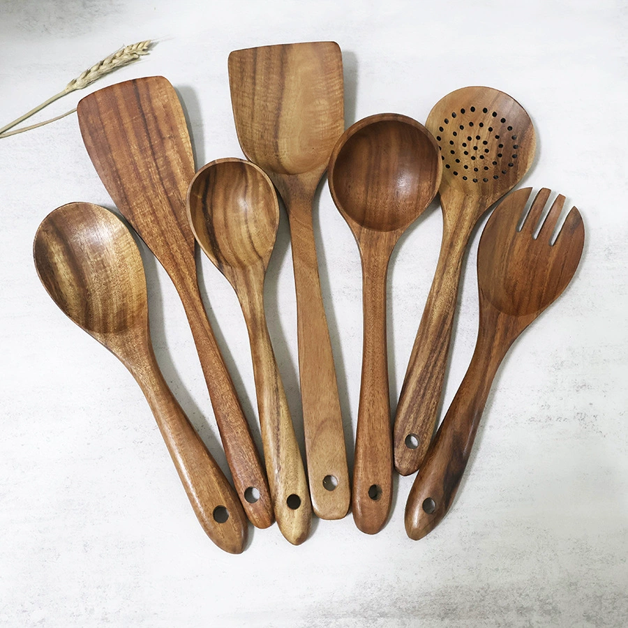 Прямые продажи с завода Thai teak цельное дерево лопатка для горшка рисовая ложка ложка без прилипателя набор деревянной ложки для супа с длинной ручкой из цельного дерева оптовая