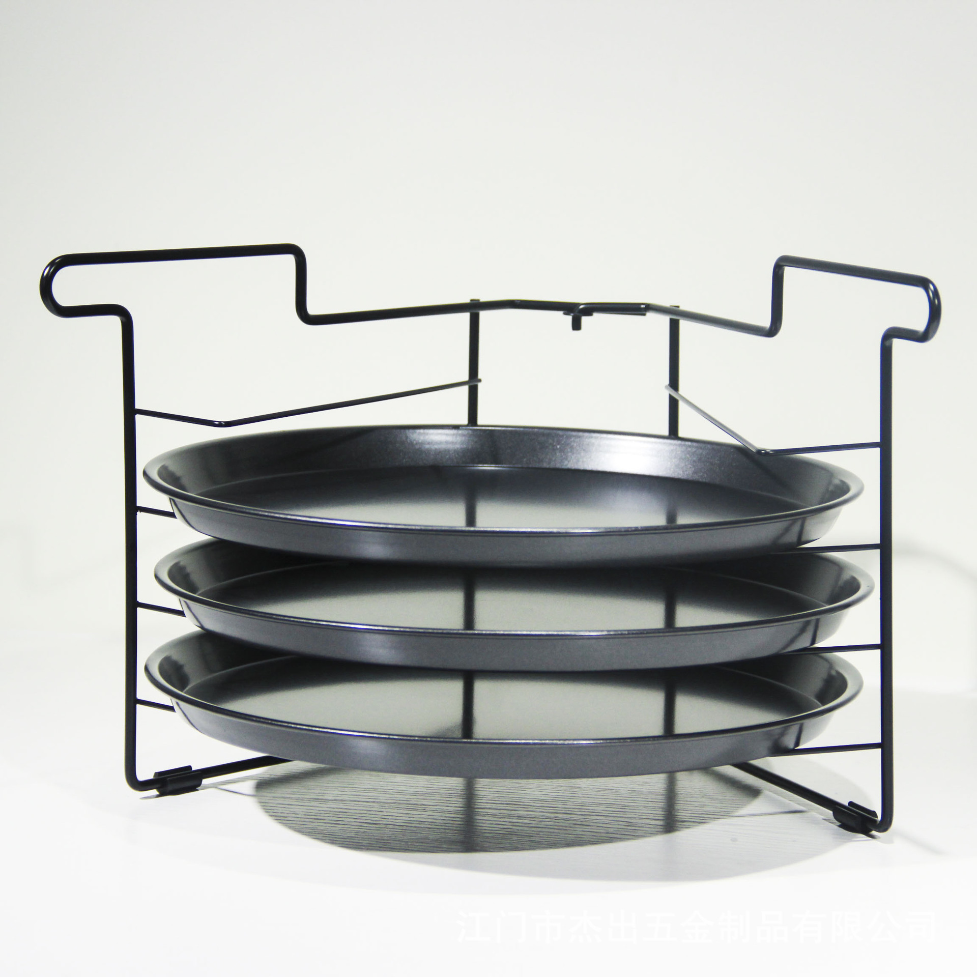 Estante de cocina plegable multifuncional transfronterizo de punto del fabricante Estante para platos de pizza Ingredientes Platos fríos Estante de guarnición de olla caliente