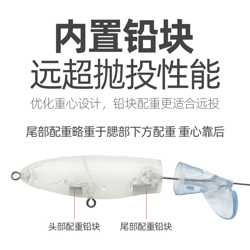 36G/14cm Luya cebo hélice tractor cebo duro flotante lápiz plástico duro cebo agua superficie de la onda pesca al por mayor