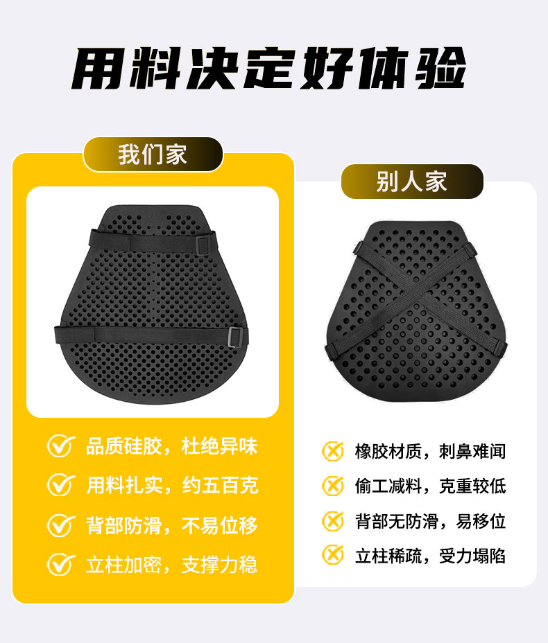 Summer motorcycle silicone seat cushion cover, sun-proof, shock-absorbing, waterproof, ventilated, universal for electric vehicles, breathable and heat-insulating pad