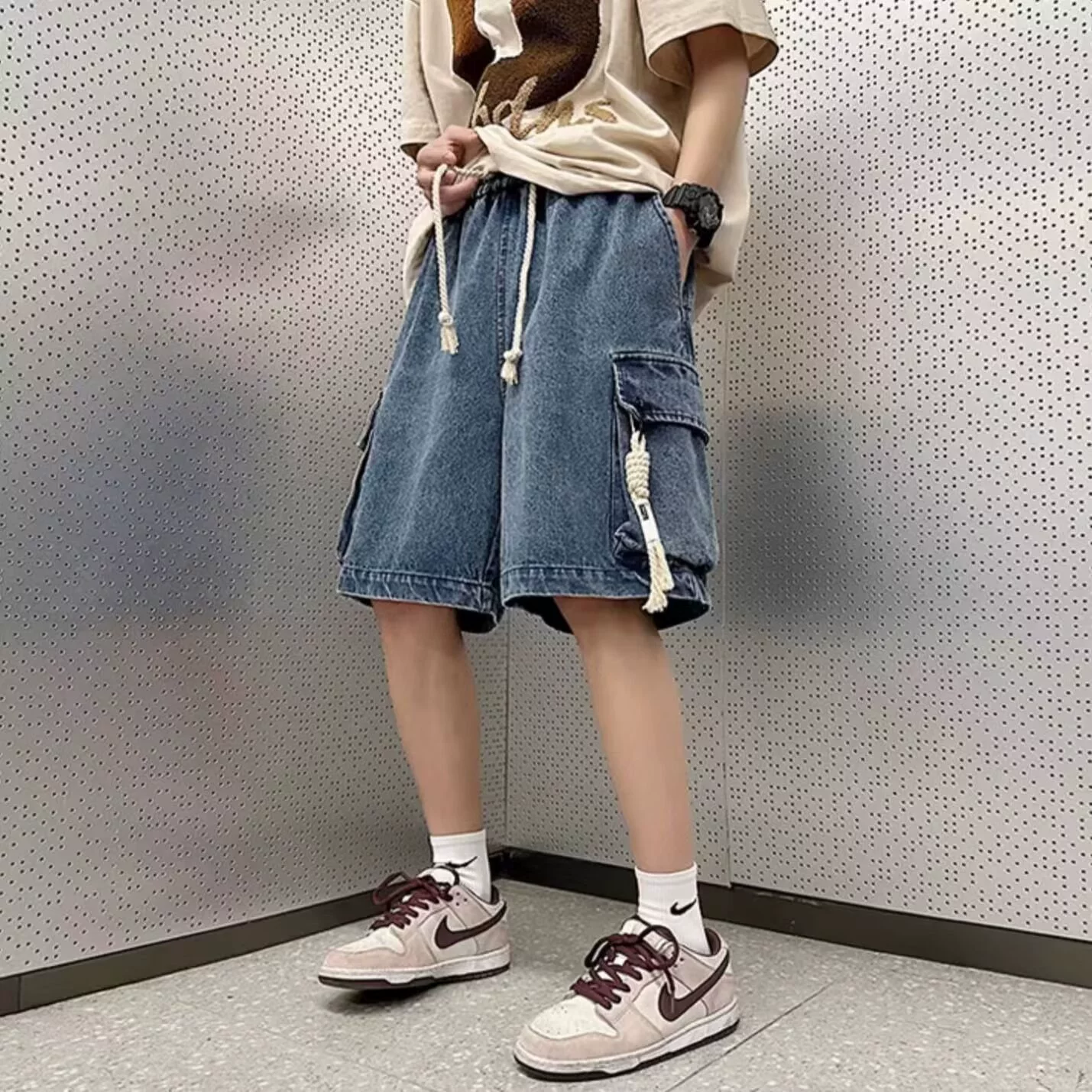 Джинсовая юбка, мужские летние тонкие шорты, брюки, oversize