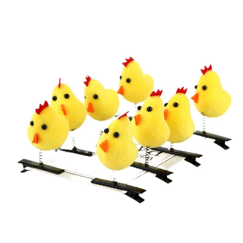 Заколка для волос (B.Duck) с сердцем и декоративными дизайнами, плюшевый утёнок в виде акцента, assorted colors, готов к подарку