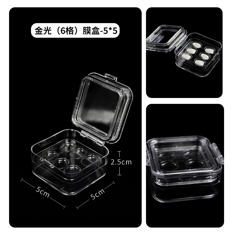 Caja de película transparente dental caja de soporte de dentadura chapa con Película Caja de dientes caja de película perforada transparente caja de almacenamiento de dientes caja de dentadura