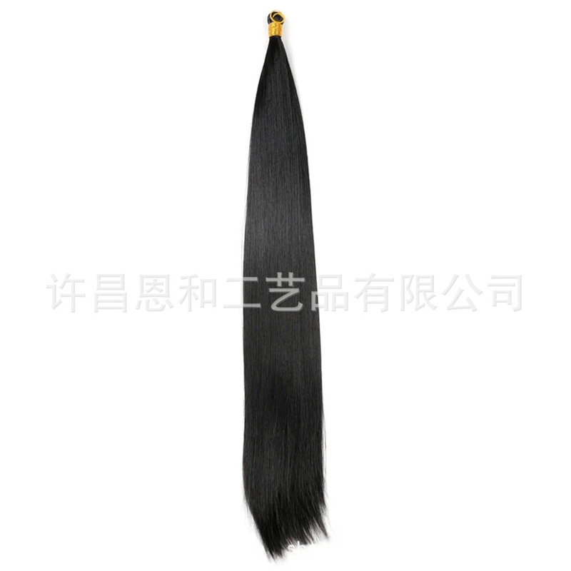 跨境欧美无痕接发脏辫长直发发把高温丝假发straight bulk hair|undefined