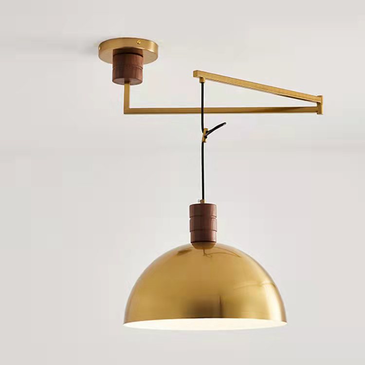 Nordic medieval-style retro Bauhaus rotating pendant light for homestay study bar clothing store movable restaurant chandelier