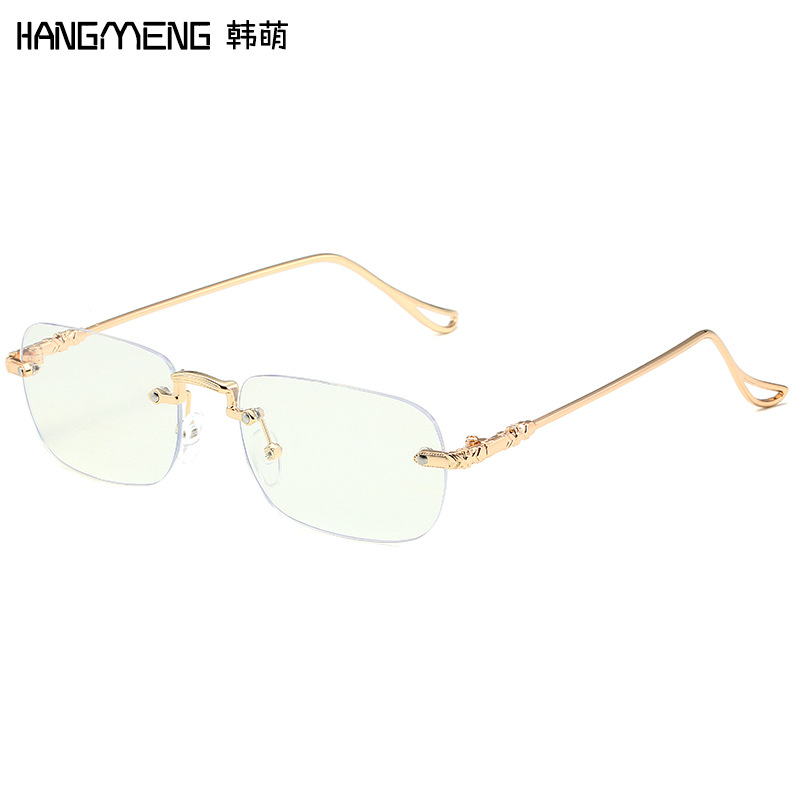 Xiaohongshu recommends the glasses Internet celebrity Wang Yibo and Yang Yang’s same style rimless square men’s glasses can be matched with myopia trend