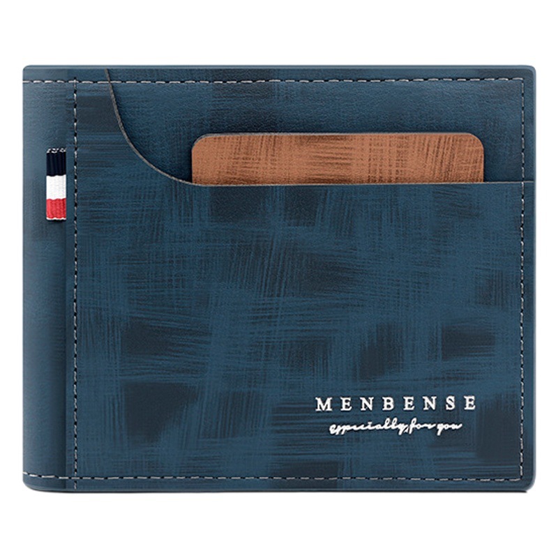 Estilo coreano cartera corta de los hombres bolsillo externo de la moneda de TPU en relieve multi-tarjeta de la cremallera de la moneda de bolsillo de la bisagra de los hombres