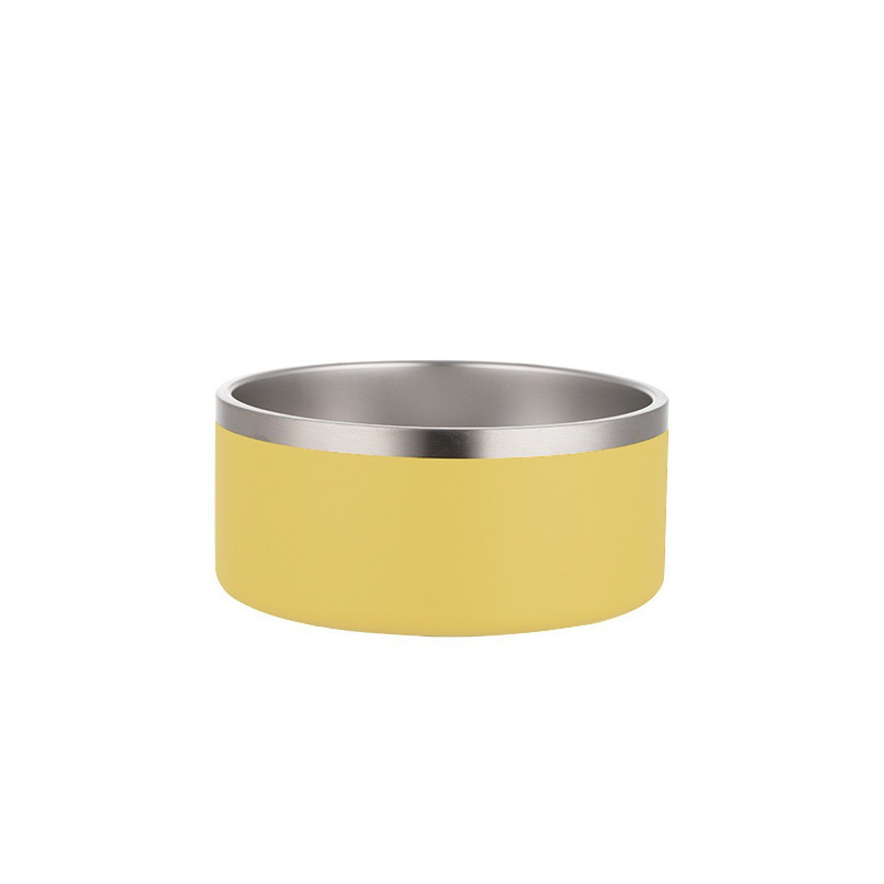 Acero inoxidable antideslizante redondo para perros tazón de gran calibre para mascotas antideslizante desgaste para mascotas alimentación al por mayor en stock