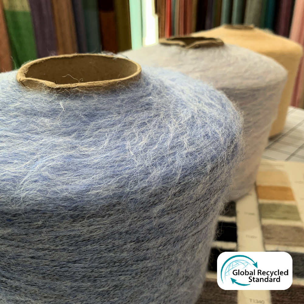 色纺羊毛拉毛纱13支5.5支中弹羊毛马海10%羊毛25%晴纶65%再生涤纶