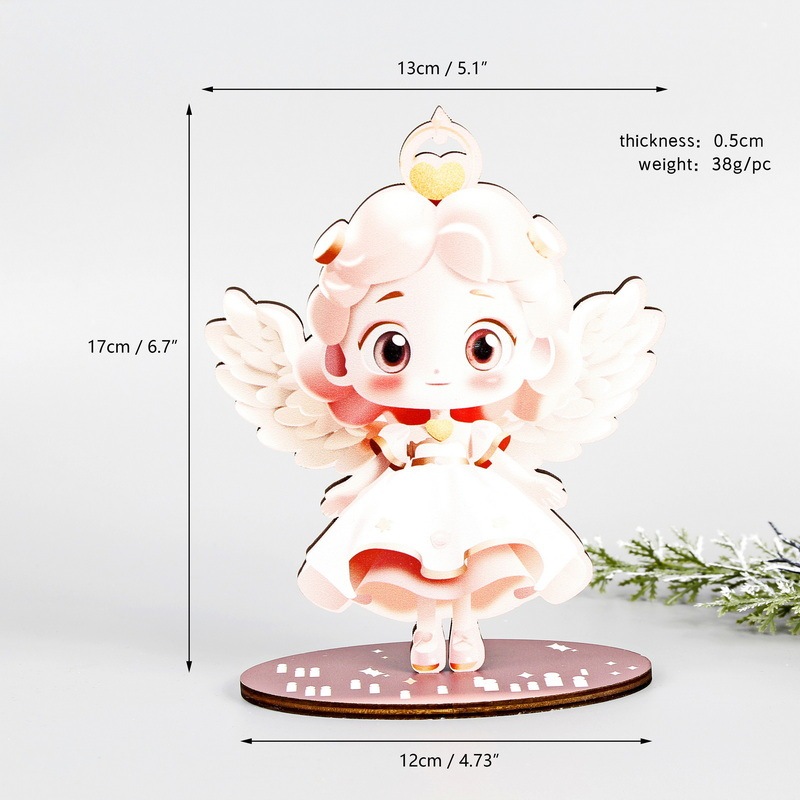 クリスマス装飾木製デスクトップ装飾品ダイニングショッピングモールショップウィンドウ木製工芸品カラフルな組み立てられた装飾品|undefined