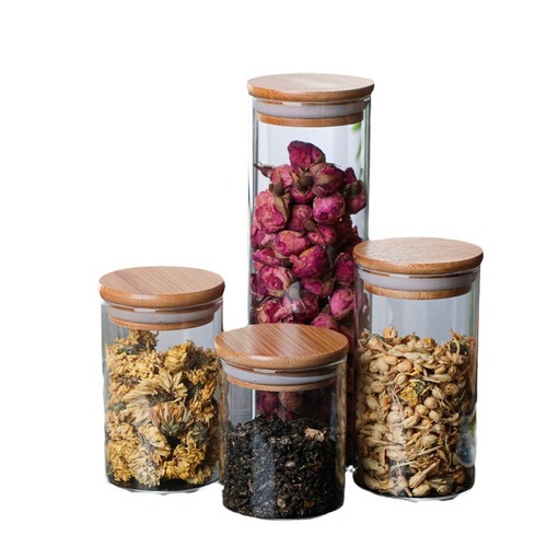 Manufacturer wholesale high borosilicate glass storage jars kitchen storage jars sealed jars tea jars food storage jars