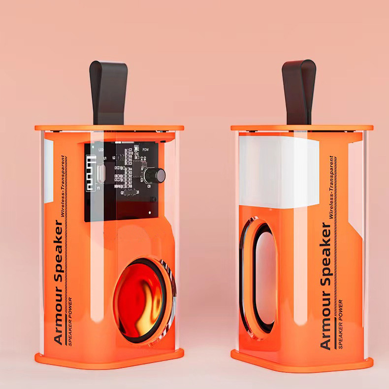 Sonido transfronterizo explosivo mecha altavoz bluetooth portátil al aire libre bajo pesado cañón de acero pequeño