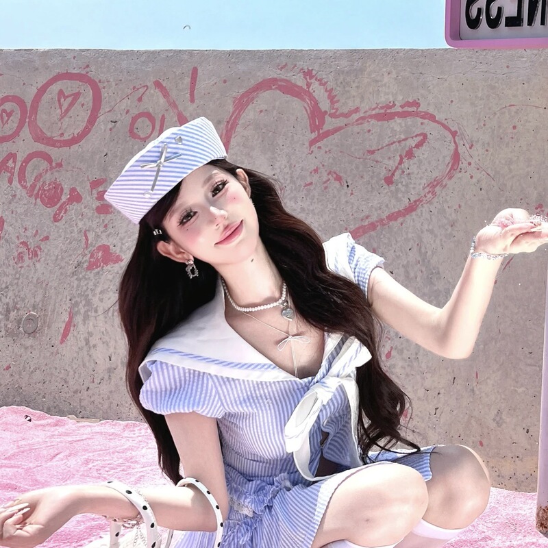 Japanese-Style Twill Bow Sailor Hat with Heart Rhinestone Decoration for Autumn and Winter Women's Performance Travel Navy Hat Japanese-Style Twill Bow Sailor Hat with Heart Rhinestone Decoration for Autumn and Winter Women's Performance Travel Navy Hat
