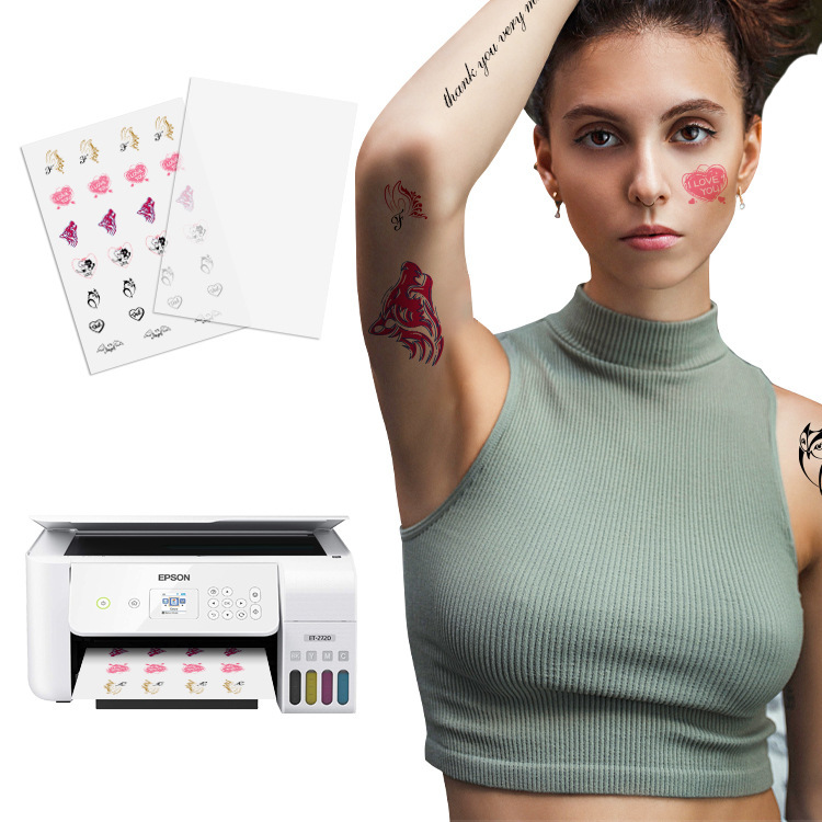 Printable Temporary Tattoo Paper for Inkjet Printer 8.5 "X11" DIY Personalized Skin Images