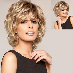 2025 Foreign Trade New European and American Women's Chemical Fiber Wig Headgear Rose Net Fashion High Temperature Silk Chemical Fiber Wig Wholesale