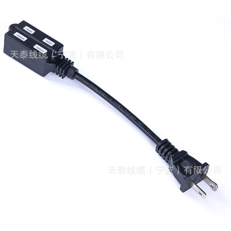 Manufacturer Supplies Two-Core American Plug, American Standard Male and Female Extension Cord, American Standard Two-Core Plug Multi-Purpose Female Socket