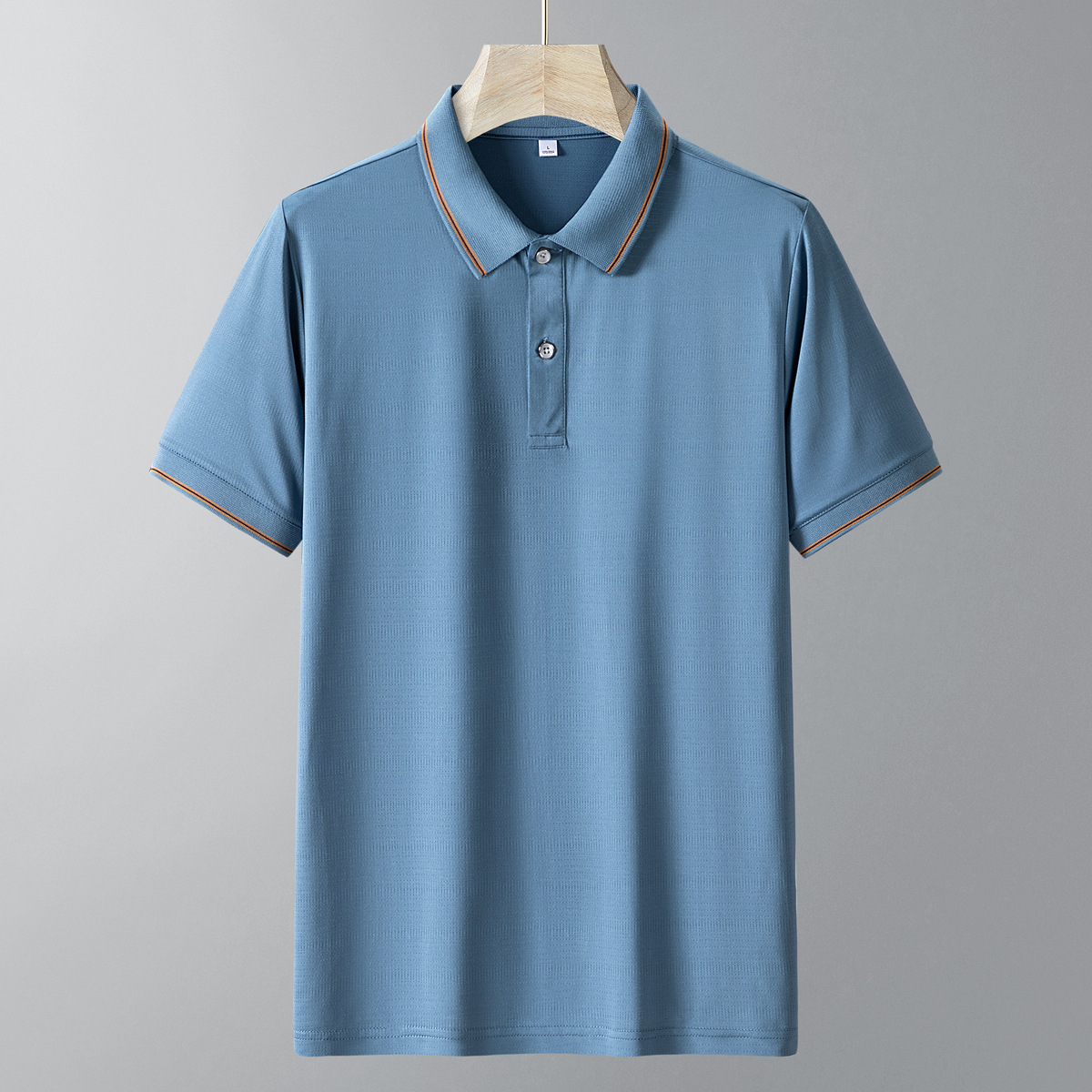 Papa de verano camiseta de manga corta para hombre con solapa suelta de mediana edad chaqueta fría de hielo seco rápido camiseta polo para hombre image 5