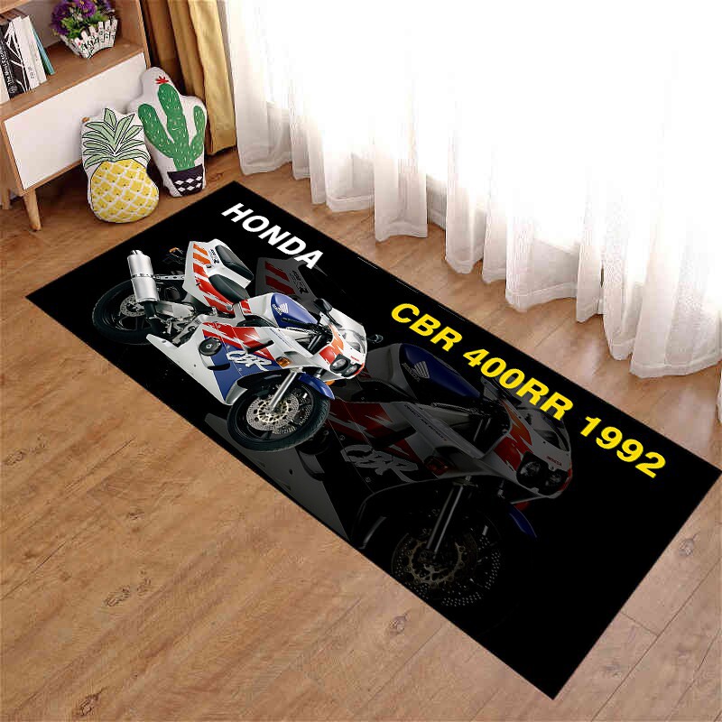 Home Motorcycle Carpet, Living Room Motorcycle Display Diatomaceous Earth Mat, Water-Absorbent, Dirt-Resistant, Easy to Maintain, Racing Car Parking Mat