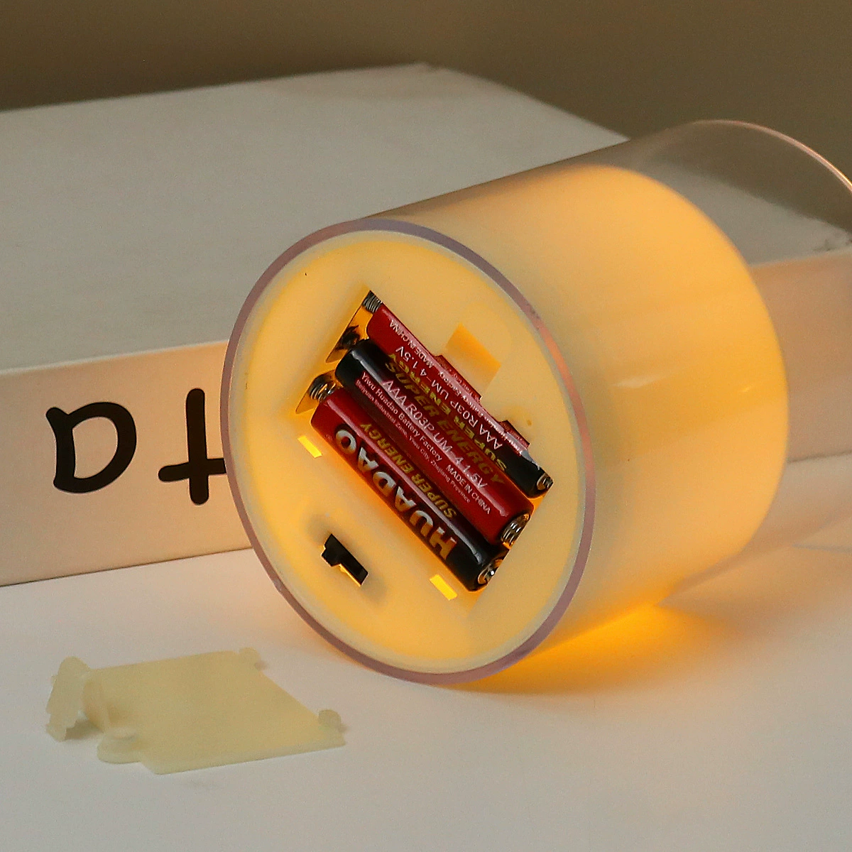 LED-свеча (Jiaye) бездымная мерцающая, пульт управления и батарейные модели, различные размеры 5.5–7.5×10–25 см