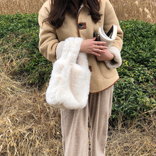 韓國代購款毛毛包秋冬時尚可愛毛茸茸手提包ins同款毛毛包包女