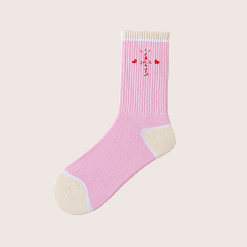 Calcetines de marca de moda europea y americana AJ1 gancho TS nombre conjunto ocio deportes medias moda calcetines hombres y mujeres mismo estilo