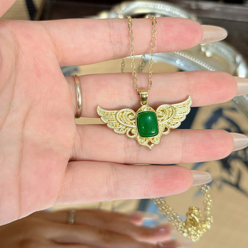 Collar de azúcar cuadrado de alas de ángel francés nicho femenino lujo ligero sofisticado versátil cadena de clavícula nuevos accesorios de moda