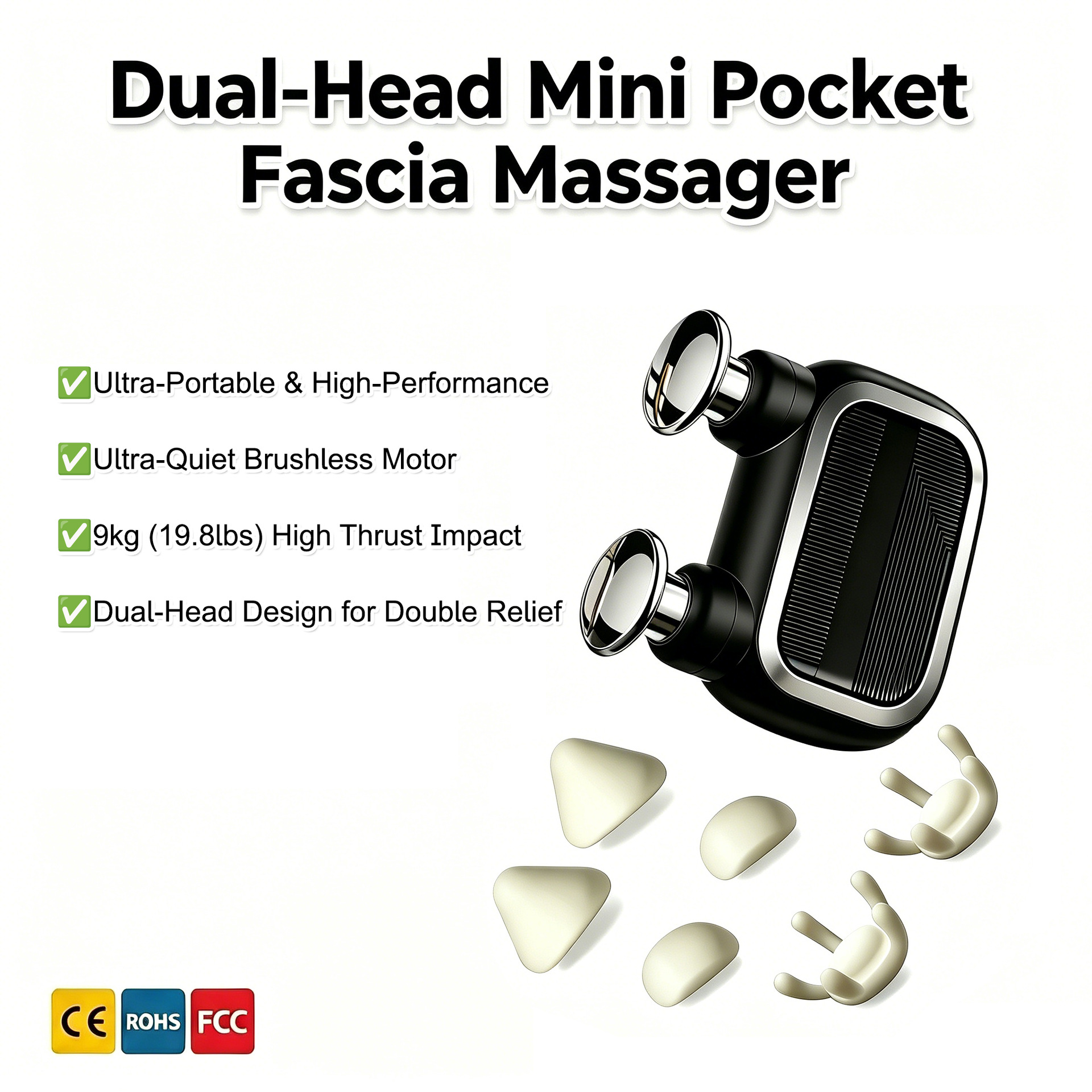 Pistolet de massage portable mini appareil pour nuque et dos_voghion.com