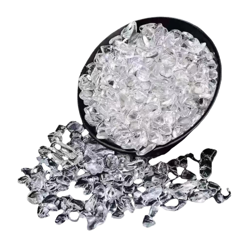 天然透き通った白い水晶の砂利の白い水晶の消磁石の水晶の枕のブレスレットの浄化は仏の砂利のばら積みの原石に供えます。