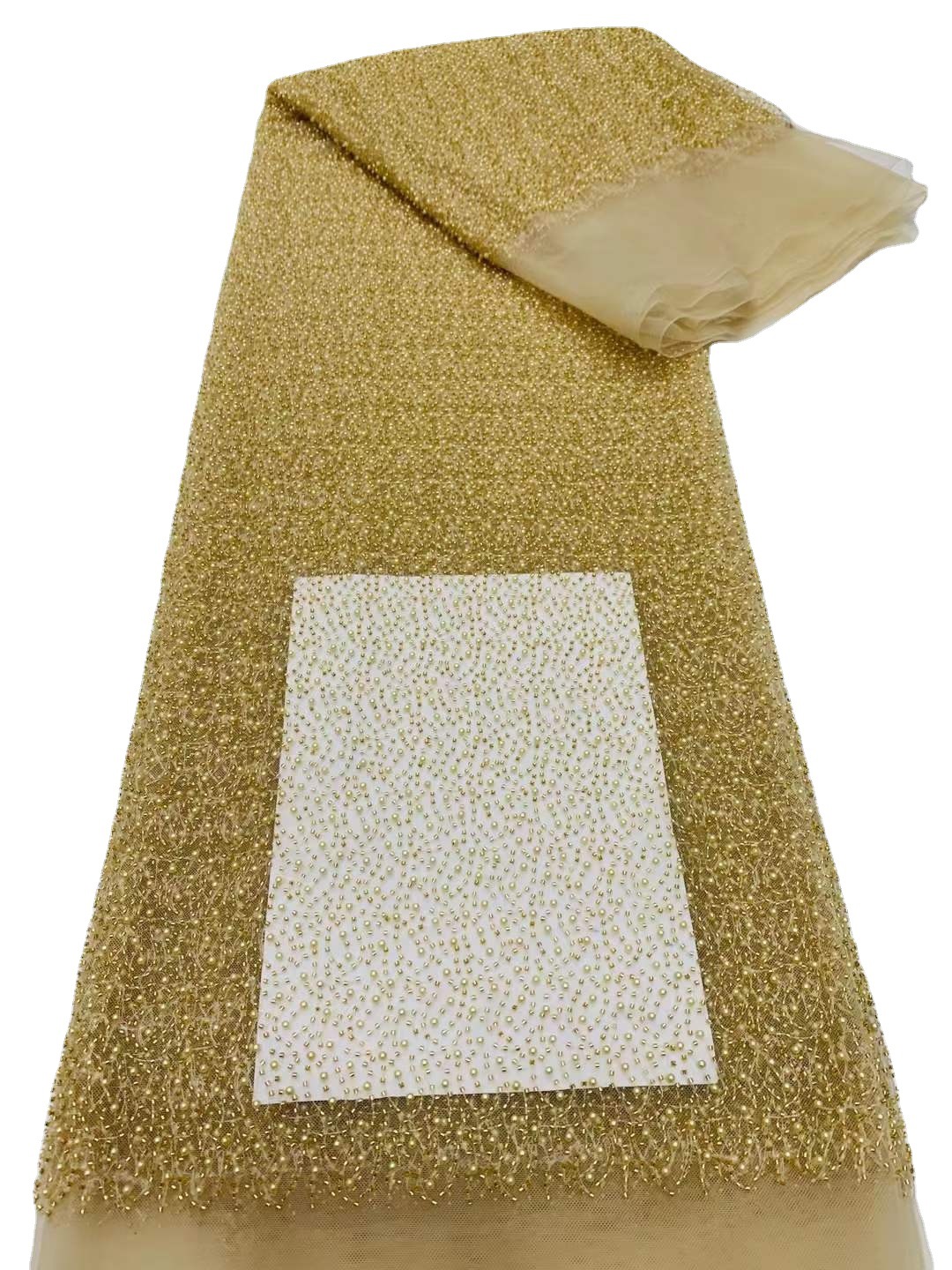 Cifrado tubo burbuja de cuentas bordado velo de novia vestido de tela en stock vestido de baile tela de encaje JX3404