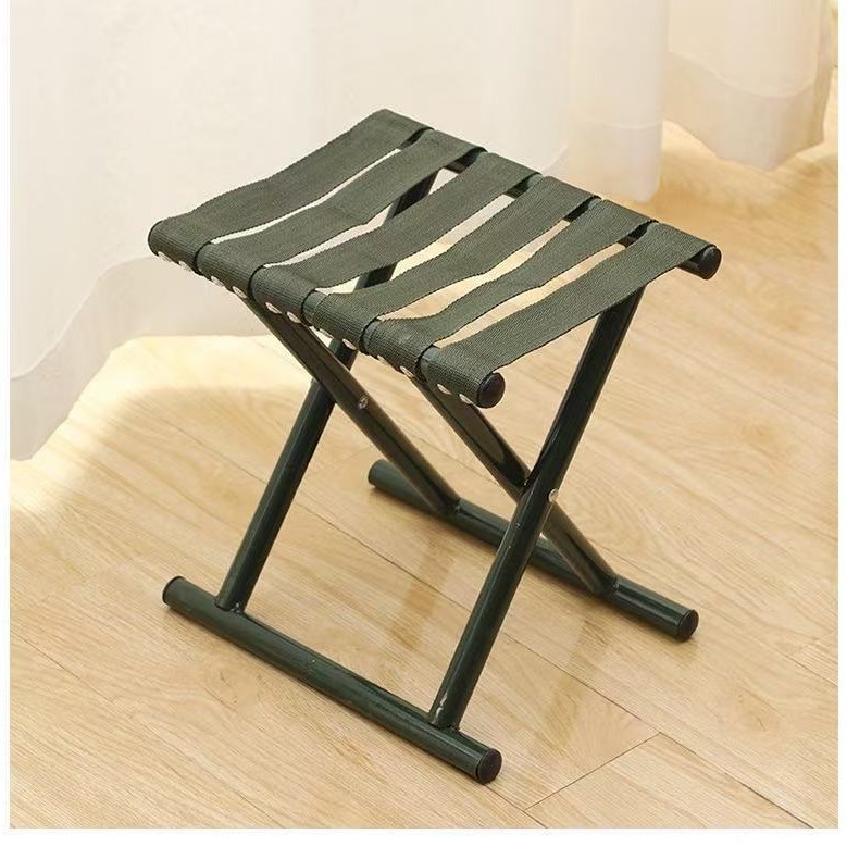 Large 40cm Folding Fishing Stool with Round Iron Tube Rivets, Popular Model from 10 Yuan Store, Outdoor Folding Stool