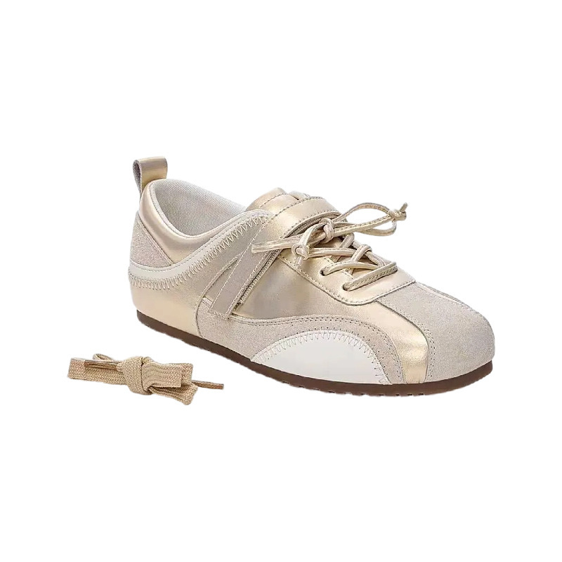 Retro versátil zapatos de entrenamiento alemán para niños y niñas 2026 nuevos zapatos de estudiantes de mujer zapatos de suela gruesa zapatos blancos pequeños zapatos deportivos
