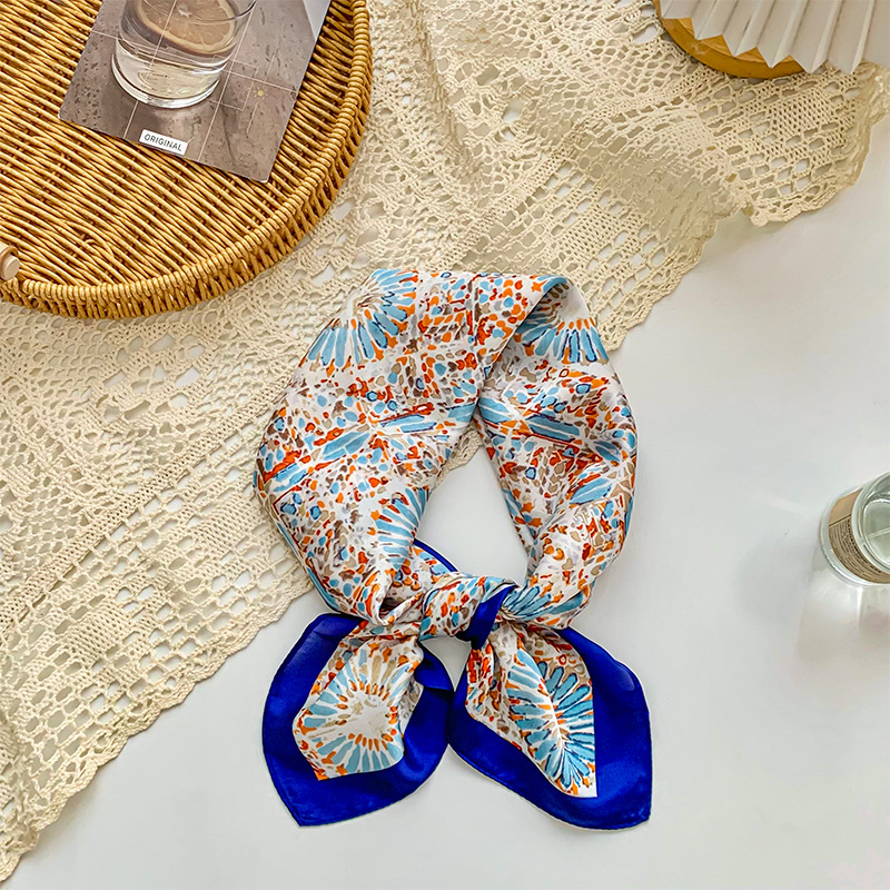 Girasol con borde azul