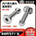 304不锈钢超薄头内六角盖板螺丝 厂家现货矮头薄平头松不脱螺丝