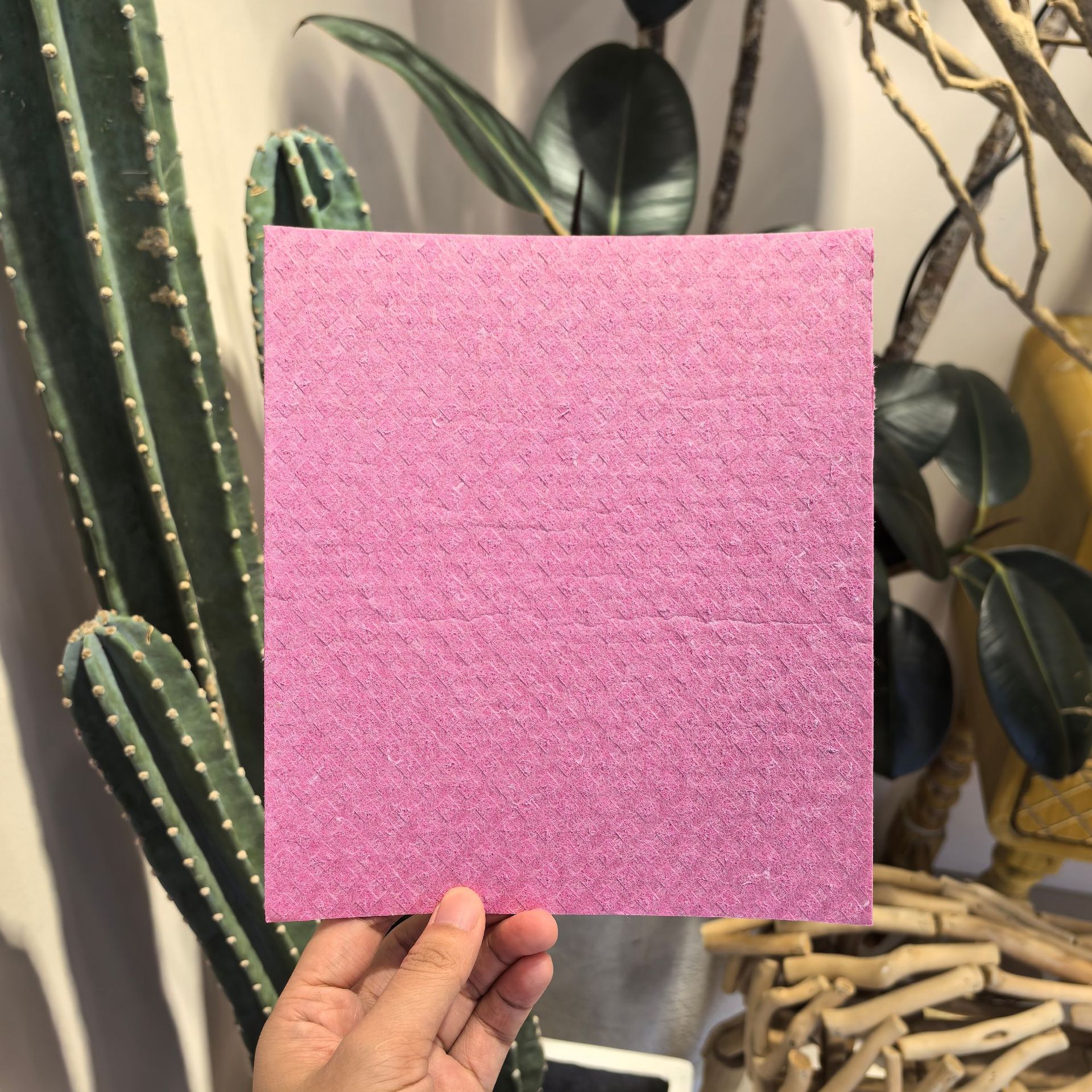 Alemán toallitas de limpieza de cocina de algodón pulpa de madera toallitas de lavado de platos absorción de agua sin contaminación de aceite esponja de algodón pulpa de madera lavado de platos