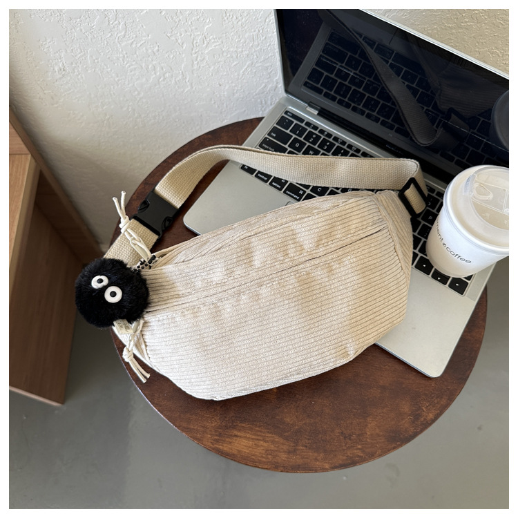 Frauen Taille Tasche Cord Student Schulter Handtasche Crossbody Brust Brust Tasche Fanny Pack Mode Telefon Weibliche Bum Gürtel Geldbörse 2025 – Detail 15
