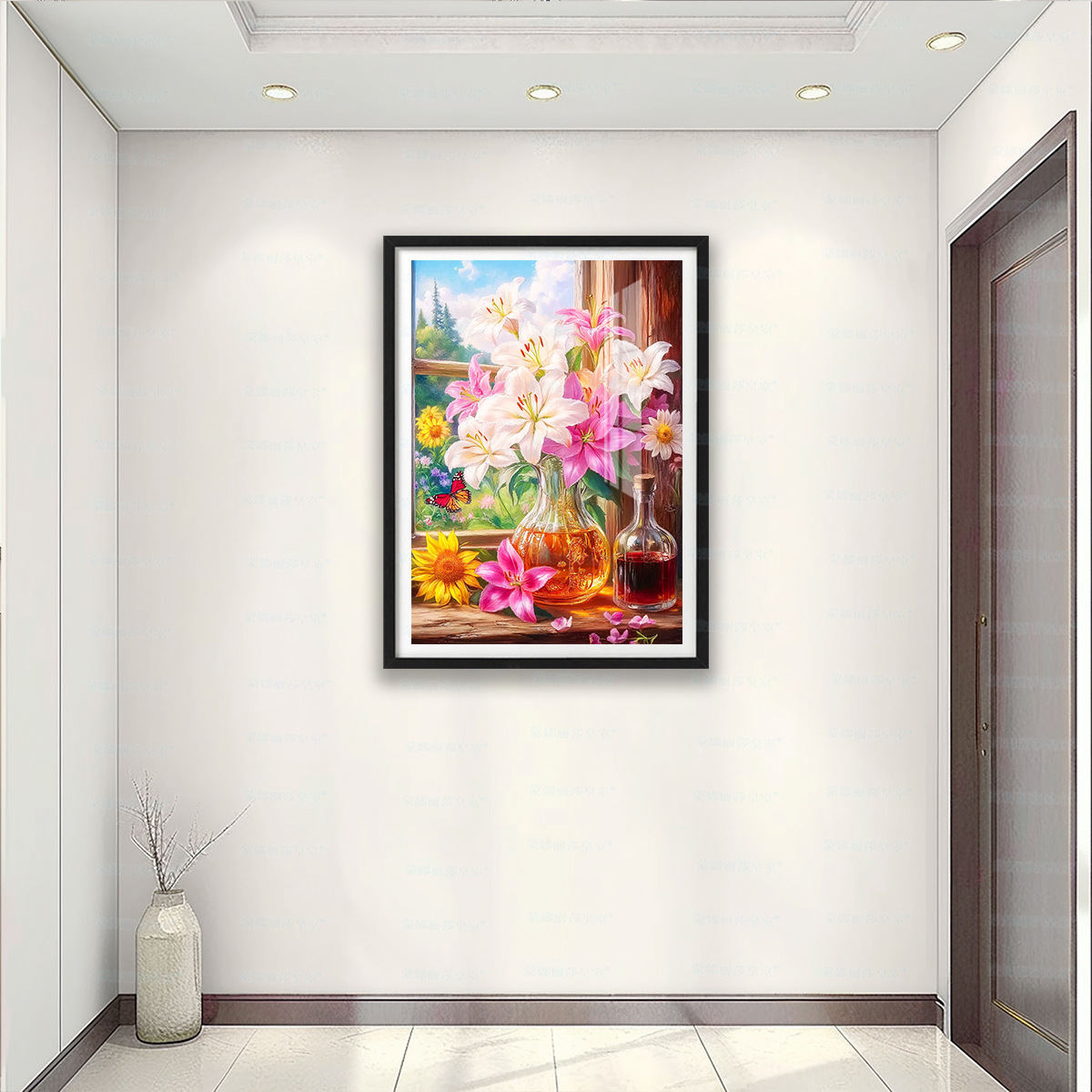 [Algodón importado] Mona Lisa real bordado de la ventana lirio simple sala de estar bordado de la cruz 2026 nuevo image 3