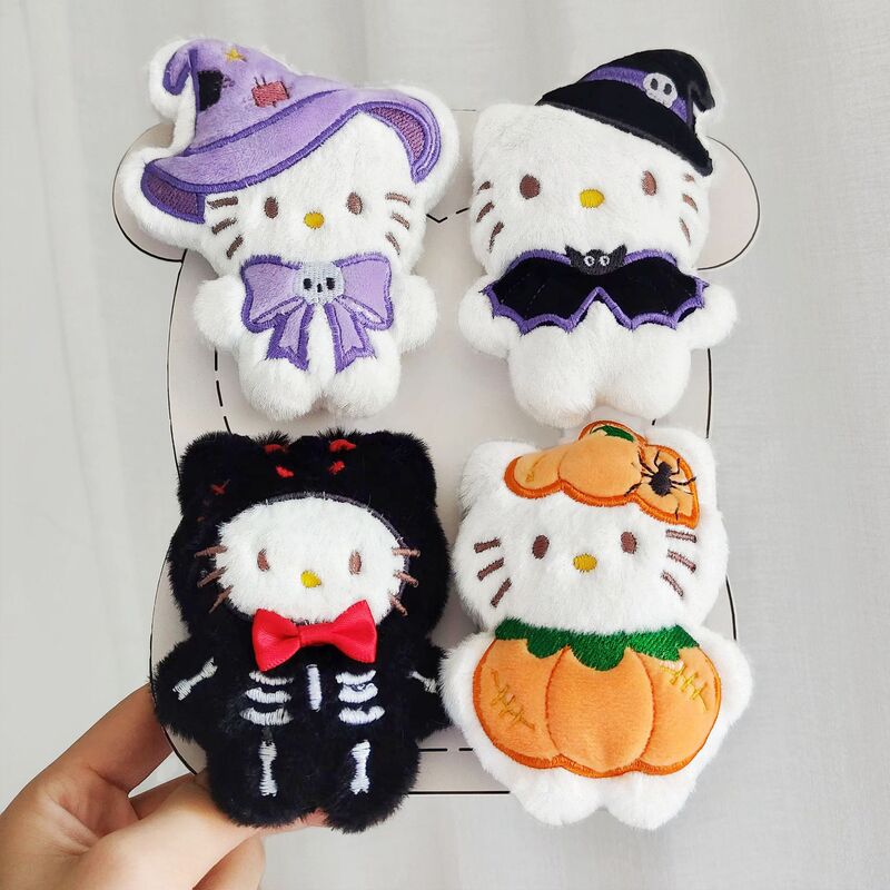 Cartoon Halloween Plush Doll Pendant Cross-Dressing Kt Cat Bat Wizard Pumpkin Shape Doll Brooch Accessories Cartoon Halloween Plush Doll Pendant Cross-Dressing Kt Cat Bat Wizard Pumpkin Shape Doll Brooch Accessories
