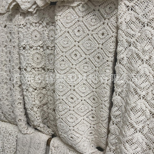 Handmade Crocheted Geometric Pattern Fabric Fashion Decoration Y7153