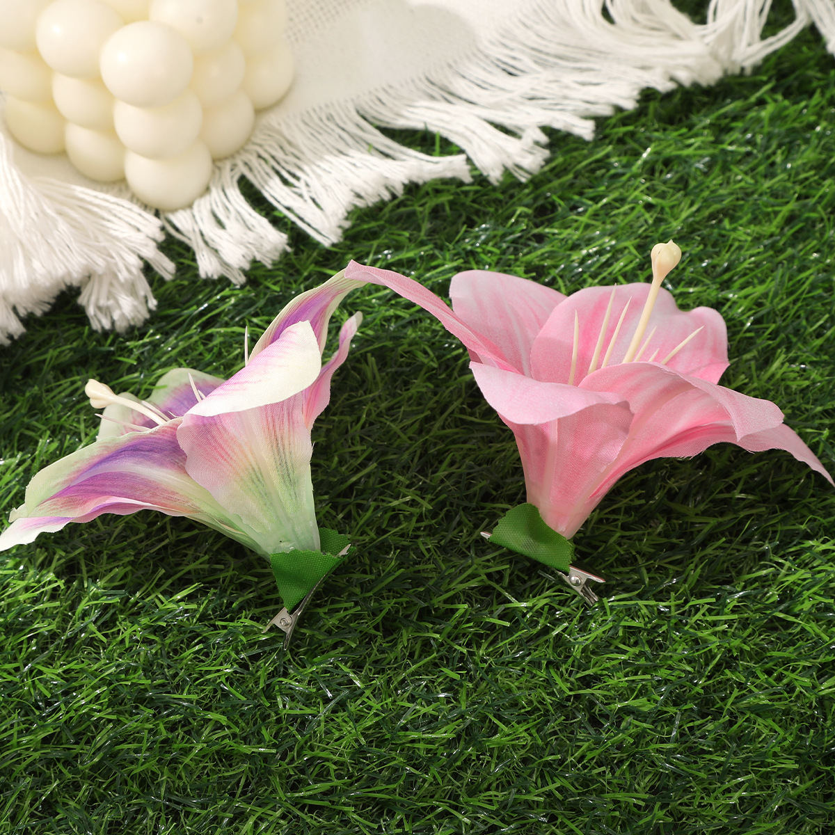 Flower Pattern Sweet Pastoral Women's Flower PVC Hair Clip