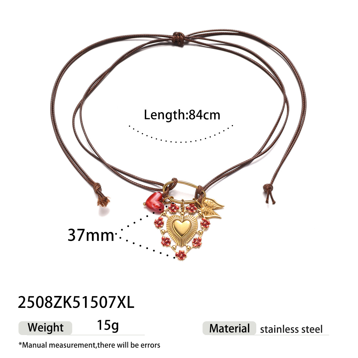 Tiana Europa y América collar de cuentas de acero inoxidable acero titanio no se desvanece amor collar acrílico lujo ligero joyas de alta calidad image 7