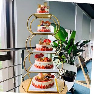 Cake Stand Multi-Layer Display Stand Birthday Banquet Hotel Dessert Table Wedding Celebration Cake Shop Window Model Shelf