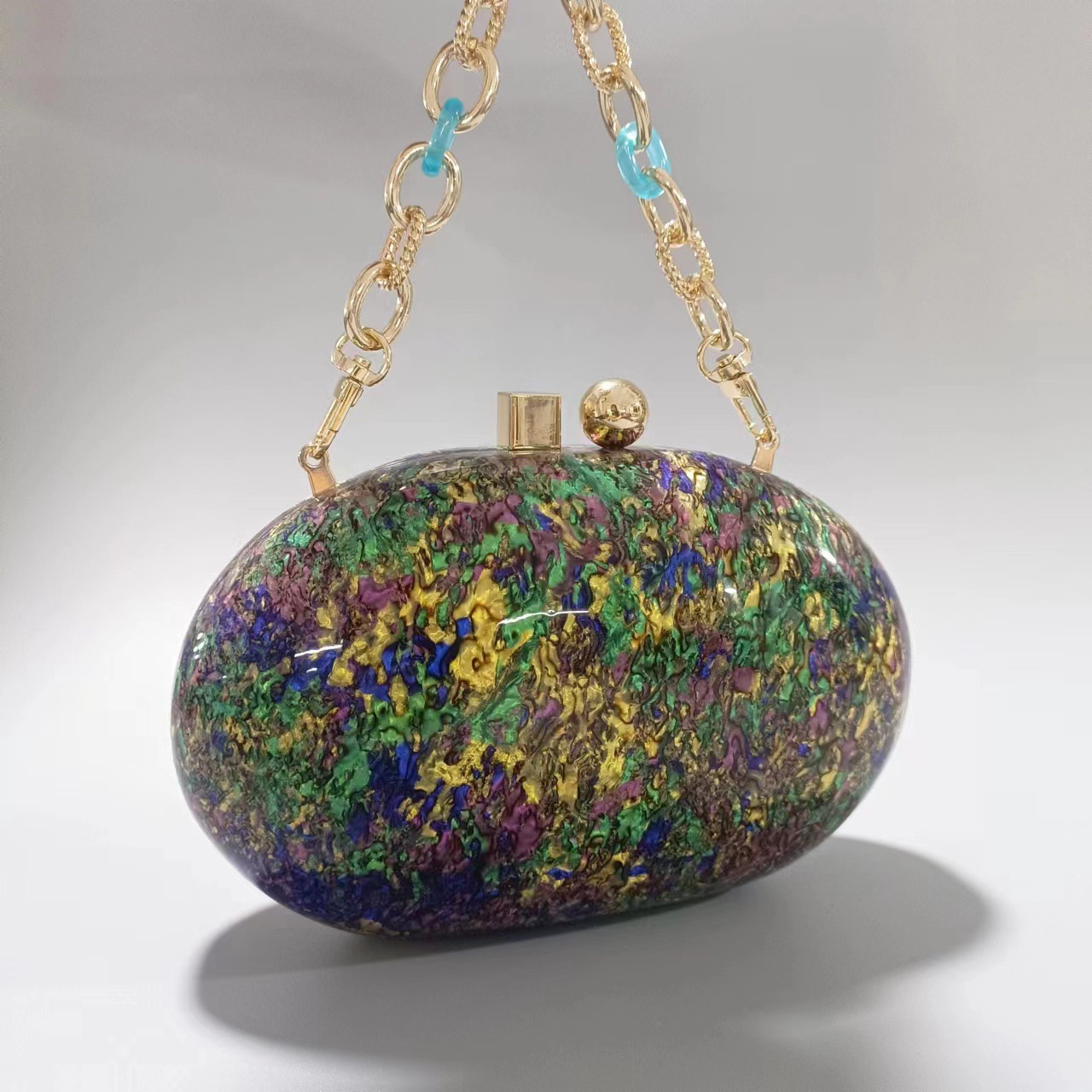 Acrylic Material Tie Dye Pattern Arylic Tie Dye Evening Bags