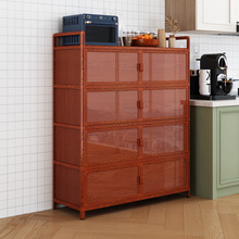 质保十年双开门铝合金厨房储物橱柜透气不生锈客厅阳台餐边柜子